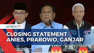 [FULL] Closing Statement 3 Capres, Prabowo Minta Maaf ke Anies dan Ganjar