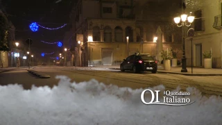 Adelfia, nevicata notturna 6 gennaio 2017