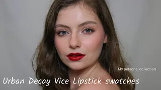 Urban Decay Vice Lipstick Swatches