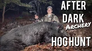 AFTER DARK Archery Hog Hunt - GIANT BOAR HOG!!!