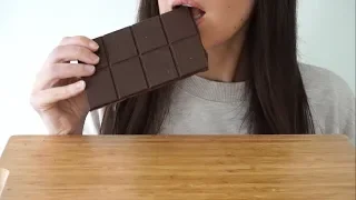 ASMR Eating Sounds: Mint Chocolate Block (No Talking)