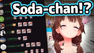Chat Spams "Soda-Chan" Stamp After Sora Speaks Cute English【Hololive】