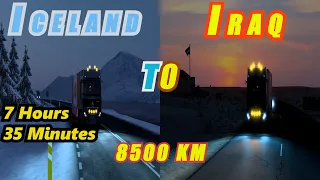 ETS2 Longest Delivery Iceland to Iraq (Promods and Roextended) Time Lapse #ets2 #ets2mods #promods