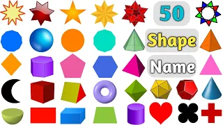 Shapes Vocabulary ll 50 Shape Names in English with Pictures ll Shape English Vocabulary