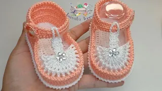 INCREIBLE PATRÓN DE GANCHILLO PASO A PASO ZAPATITOS  A CROCHET FÁCIL Y RAPIDO DE HACER ANIMATE!#easy