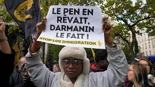 Protest as French Senate debates contested bill toughening immigration laws