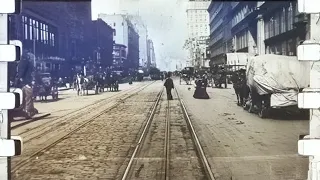 A Trip Down Market Street, San Francisco, April 14, 1906 - 4k, Colorized + Earthquake + fire, 18.04