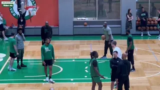 CELTICS TODAYS MORNING SHOOTAROUND & JAYSON TATUM TALKS ABOUT HIS RELATIONSHIOP WITH KYRIE IRVING