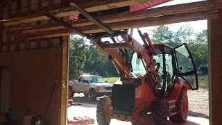 Pine Log floor joists