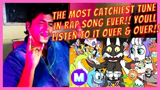 CUPHEAD CARTOON RAP BATTLE REACTION!!! - PART 1 & 2 BY MASHED - THE MOST CATCHY TUNE EVER!! WOW [UH]