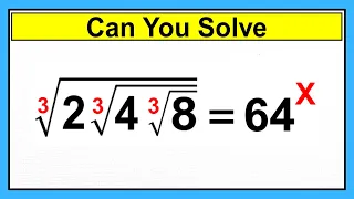 Nice Cube Root Math Simplification with Exponent | Find the Value of X |X=?