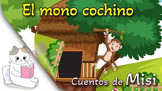 The dirty monkey - Recycling stories for children - Children's bedtime stories in Spanish