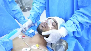 Man smoothly Wakes up after Surgery - Anesthesia Extubation