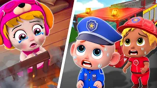 Let's Go, Firefighter Kid🔥🚒 | Rescue Little Baby 👶🏻🍼 | Funny Stories For Kids | Little PIB