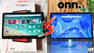 Amazon Fire Max 11 Tablet Vs. Walmart's ONN 11 Pro Tablet In 3 Minutes! | Battle Of The BUDGETS