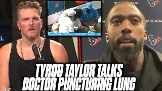 Pat McAfee Asks Tyrod Taylor About Chargers Trainer Puncturing His Lung 15 Minutes Before Game