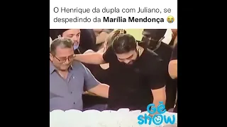 Velório de Marília Mendonça: Henrique da dupla com Juliana se emociona em despedida da artst #shorts