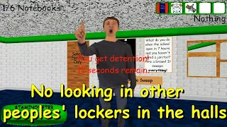 No looking in other peoples' lockers in the halls