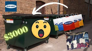 $3000 DUMPSTER DIVING AT OLD NAVY!!  MY BIGGEST SCORE EVER!  FREE HAUL JAN 2023