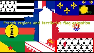 French regions and territories flag animation