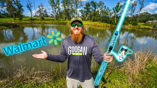 Walmart Fishing Challenge in my BACKYARD Pond (BIG Fish Catch!!)