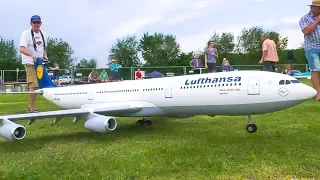 AMAZING RC AIRLINER AIRBUS A340-300 FLIGHT DEMO!! *RC MODEL AIRPLANE AIRBUS A340