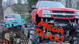 Turbo LS Mega Truck first fire up! Junkyard 5.3 build!