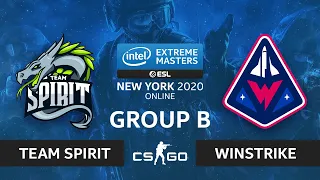 CS:GO - Team Spirit vs. Winstrike [Dust2] Map 1 - IEM New York 2020 - Group B - CIS