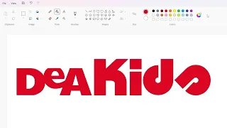 How to draw the DeA Kids logo using MS Paint | How to draw on your computer