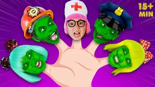 Zombie Finger Family Song + Police Officer Song | Nursery Rhymes & Kids Songs