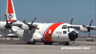 US Coast Guard Hercules C-130H [1702] Engine Start, Taxi, and Takeoff