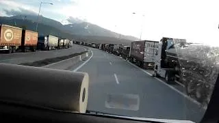 Görög kamionos sztrájk.