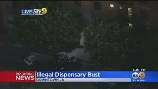 LAPD Officers Swarm Downtown Building Where Suspected Illegal Dispensary Operated