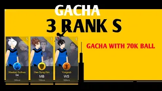 GACHA 3 Rank S Character With 70K Ball - THE SPIKE MOBILE