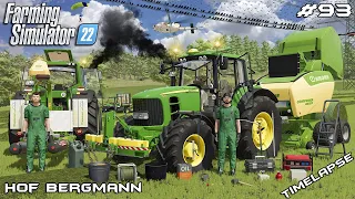 Baling 38 GRASS SILAGE BALES with KRONE V180XC | Hof Bergmann | Farming Simulator 22 | Episode 93