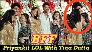 Priyanka Chahar Choudhary Ankit Gupta LOL  Cute Moments with Bff Tina Dutta at  Arti Singh Wedding