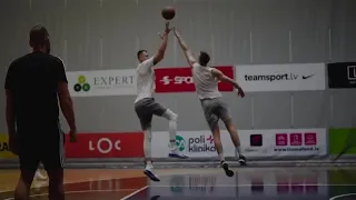 Wizards big man Kristaps Porzingis's latest off season(2022) workout