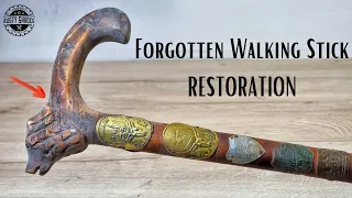 Forgotten Walking Stick Cane Restoration - Found in an Abandoned Building