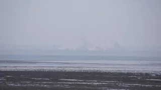 Demolition of Isle of Grain power station chimney