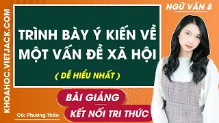 Trình bày ý kiến về một vấn đề xã hội Ngữ văn lớp 8 Kết nối tri thức (DỄ HIỂU NHẤT)