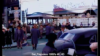 San Francisco 1950 in 4K Ultra HD with sound. Amazing footage