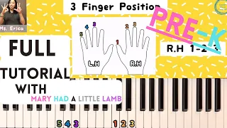 Preschool learning| Play Mary Had A Little Lamb with 3 fingers!|Pocket Music Tutorials