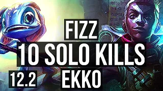 FIZZ vs EKKO (MID) | 10 solo kills, 2.8M mastery, Legendary, 17/5/8, Rank 14 Fizz | NA Master | 12.2