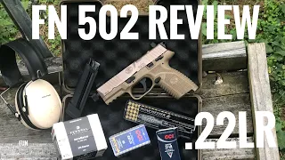 FN 502 unboxing, first shots, disassembly, trigger pull, suppressor ammunition comparison, & more