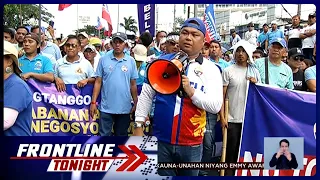 Libo-libong jeepney drivers, operators, inabot ng gabi sa protesta vs. PUV modernization
