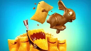Funny characters for Breakfast cereal and chocolate surprises