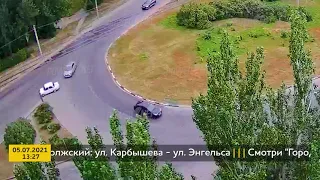 ДТП (авария г. Волжский)  ул. Карбышева - ул. Энгельса 05-07-2021 13-27