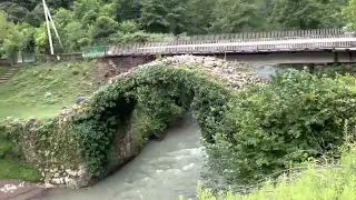 Посетила Беслетский мост в Абхазии