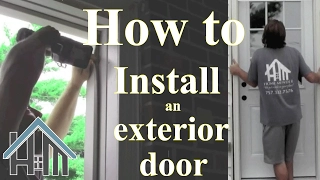 How to install an exterior door and jamb. Replace. Easy! The Home Mender.