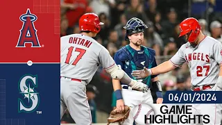 Seattle Mariners Vs Los Angeles Angels  Game Highlights 06/01/2024 | MLB Highlights 2024